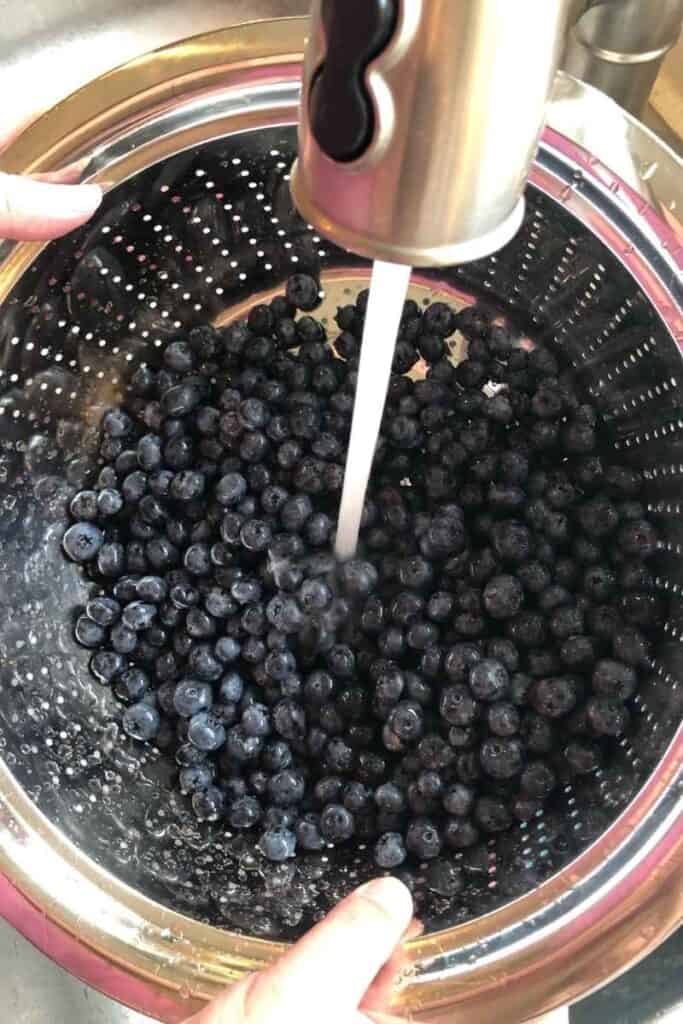 Wash the blueberries